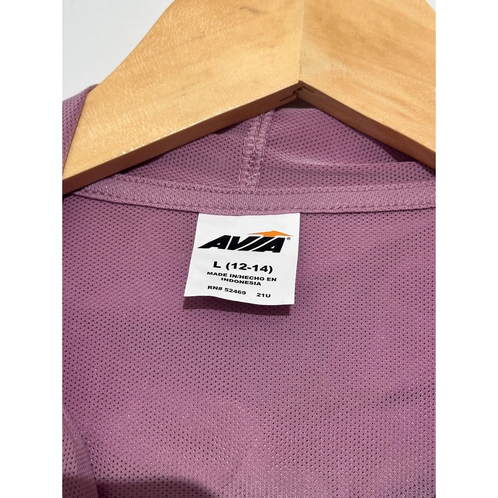 Avia Mauve Lightweight Mesh Hooded Pullover Jacket Large - Picture 4 of 5